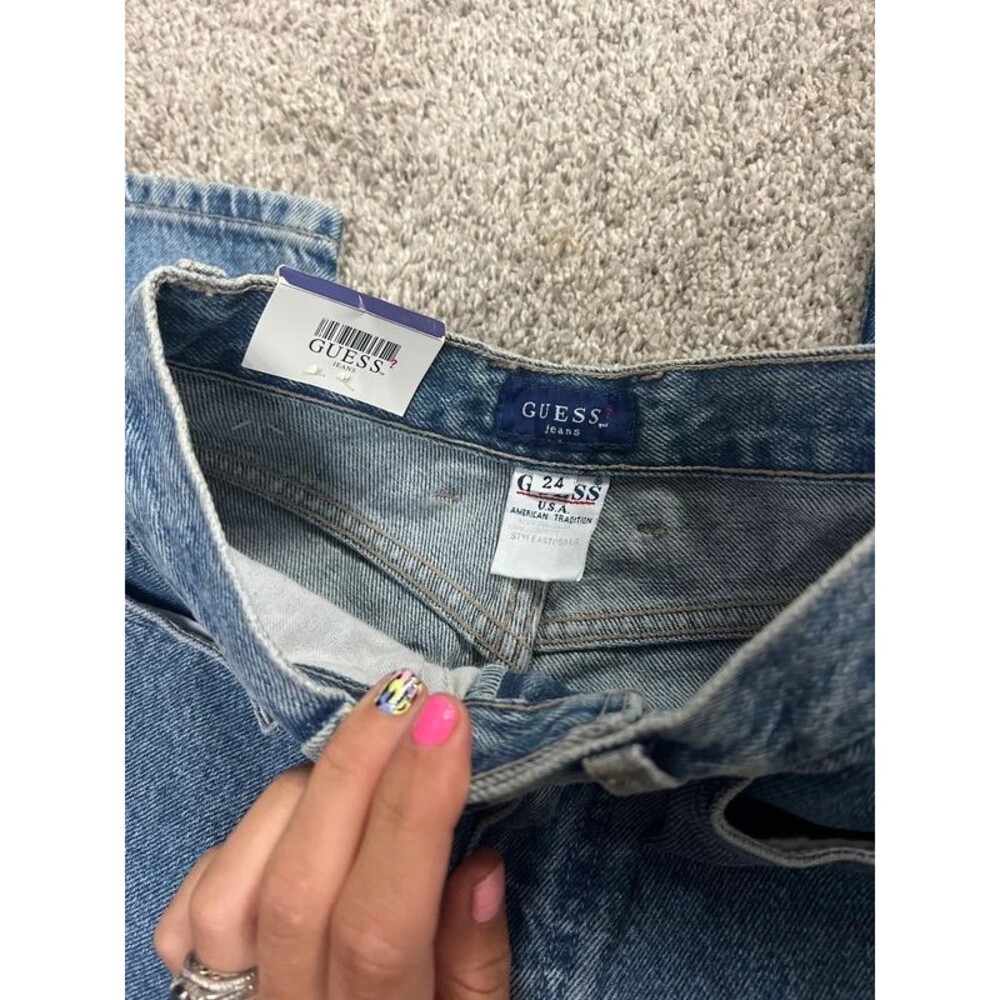 Guess Vintage dead stock 24 long jeans narrow leg 90's - Picture 4 of 8